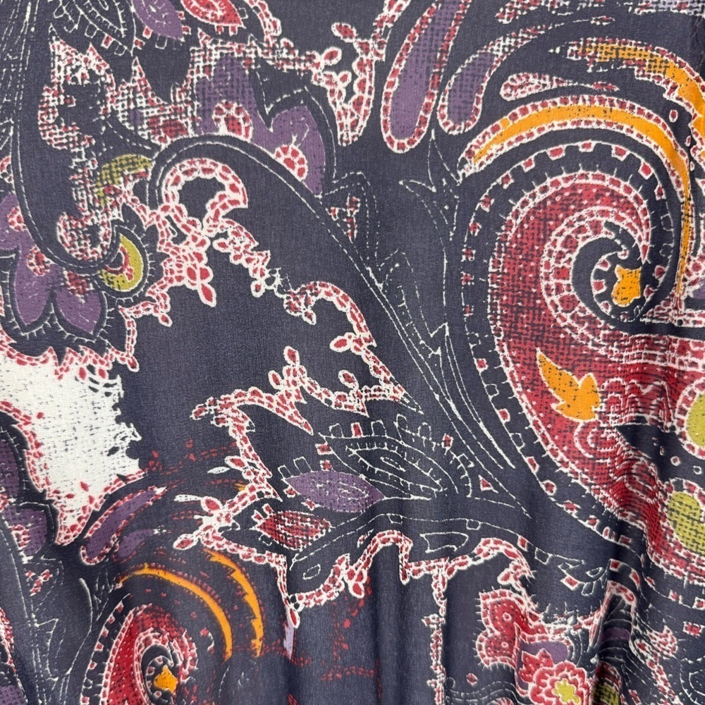 Free People Falling For Georgette Dress  Sleeveless Pockets Paisley Size XS - Picture 10 of 12